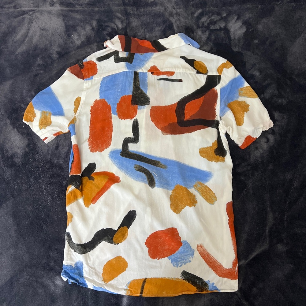 Zara Multi Colored Pattern Button Up - image 3